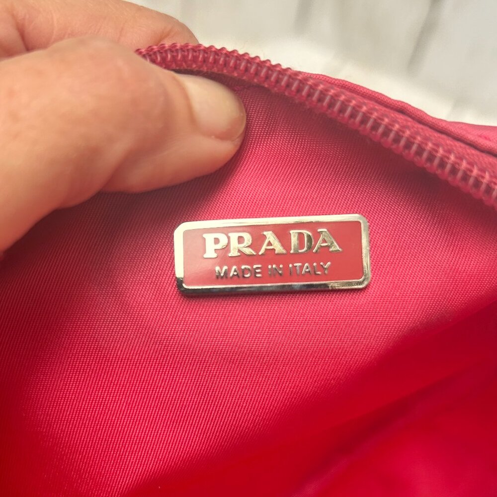 PRADA MINI Necessaire Y2K Tessuto NYLON PINK # 36 *RARE* Authentic! - Picture 4 of 11